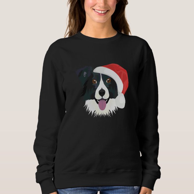 Sweatshirt Border Collie Joyeux Noël (Devant)