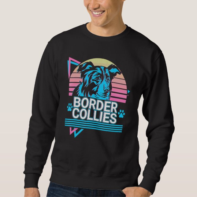 Sweatshirt Border Collies Rétro (Devant)