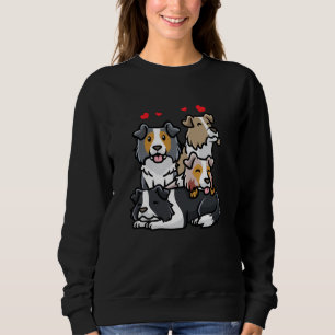 Sweatshirt Bordure Collie Chien