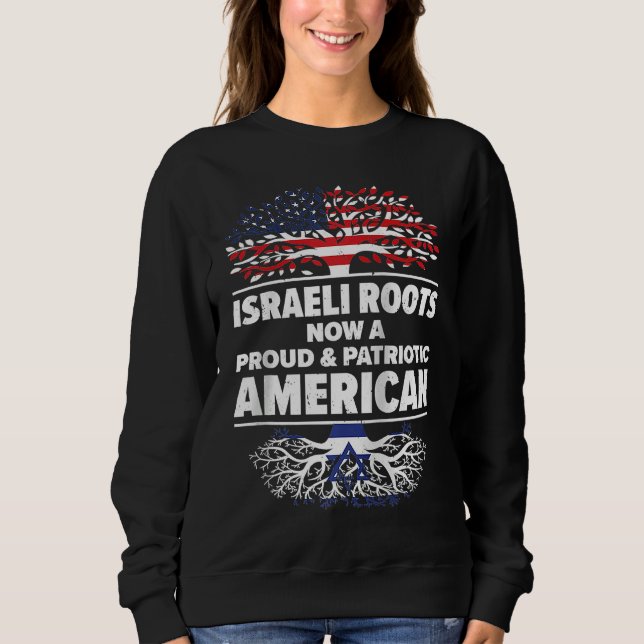 Sweatshirt Born Israeli Israel American USA Citizenship Ragla (Devant)