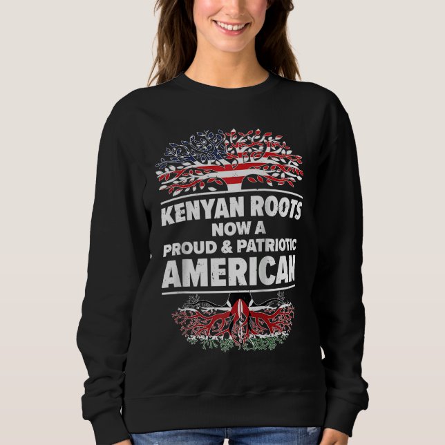 Sweatshirt Born Kenyan Kenya American USA Citizenship Raglan  (Devant)