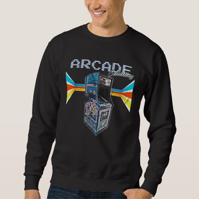 Sweatshirt Borne d'arcade machine 1970 1980 1990 Jeu vidéo C (Devant)