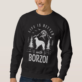 Sweatshirt Borzoi Vie Mieux Maman Papa Chien