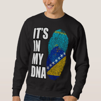Sweatshirt Bosnian And Kazakhstani Mix DNA Heritage Flag