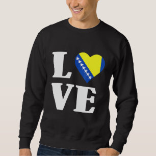 Sweatshirt Bosnie-Herzégovine Drapeau Balkans Bosniaques