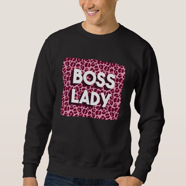 Sweatshirt Boss Lady Powerful Woman Working From Home Feminis (Devant)