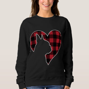 Sweatshirt Boston Bostie Terrier Dog Christmas Buffalo Plaid