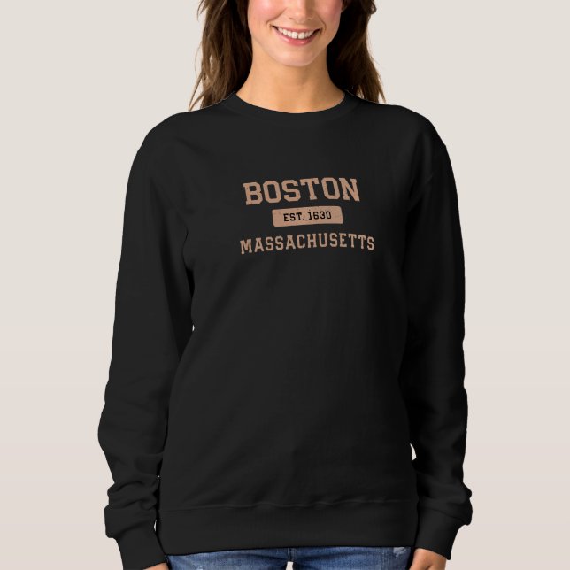 Sweatshirt Boston Massachusetts 1630 Résident Ma Local (Devant)