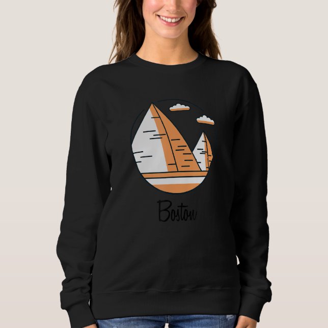 Sweatshirt Boston Massachusetts  Pyramide Mauvaise Géographie (Devant)