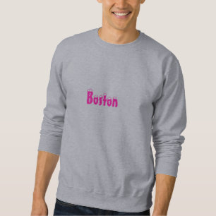 Sweatshirt Boston prum grappe enneigée typographie amusant mi