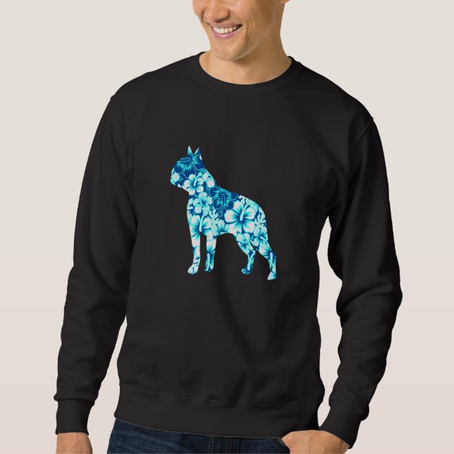 Sweatshirt Boston Terrier Aloha Hawaiian Chien 2 (Devant)