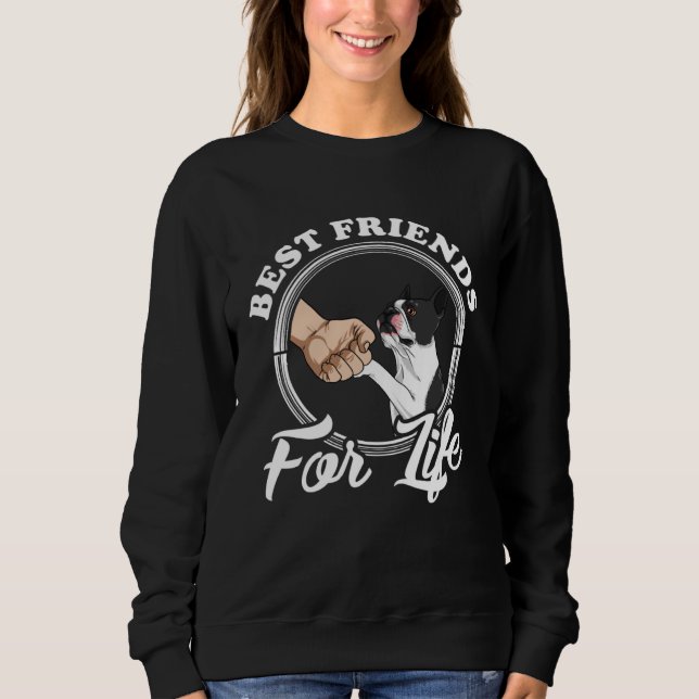 Sweatshirt Boston Terrier  Best Friends  Boston Terrier (Devant)