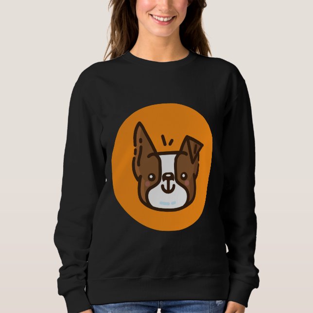 Sweatshirt Boston Terrier Brown (Devant)