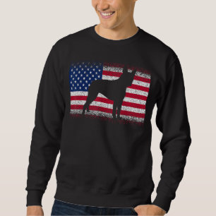 Sweatshirt Boston Terrier Chien & American Flag Patriotique J