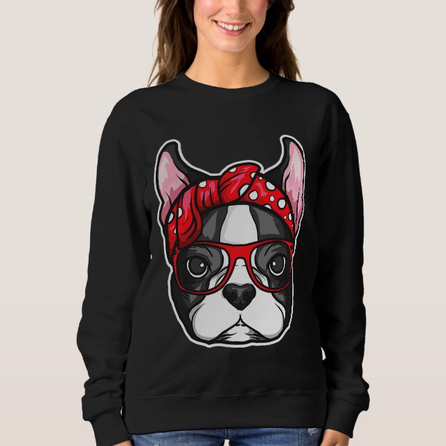 Sweatshirt Boston Terrier chien animal de compagnie maman chi (Devant)