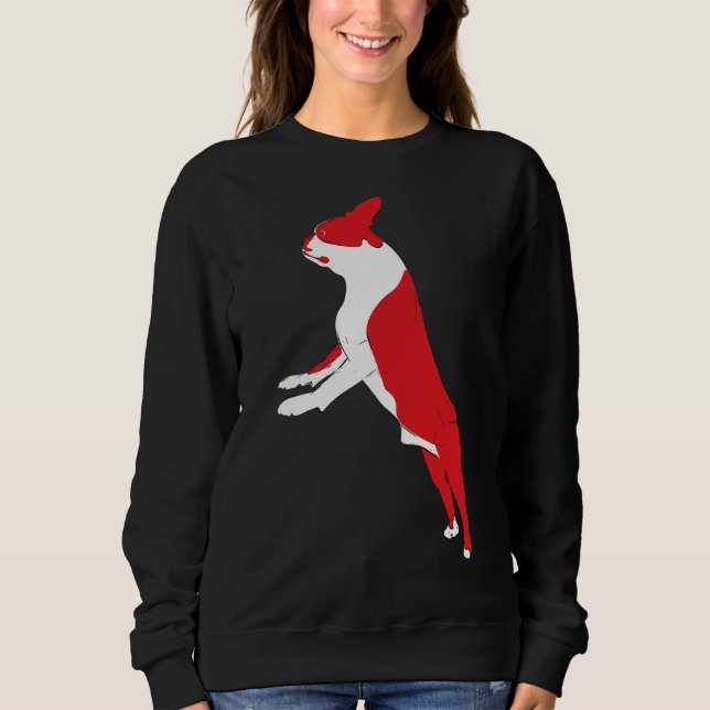 Sweatshirt Boston Terrier debout Sur Deux Jambes (Devant)