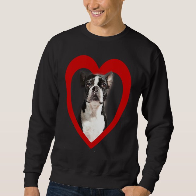 Sweatshirt Boston Terrier  Dog Heart   Terrier  Boston Terrie (Devant)