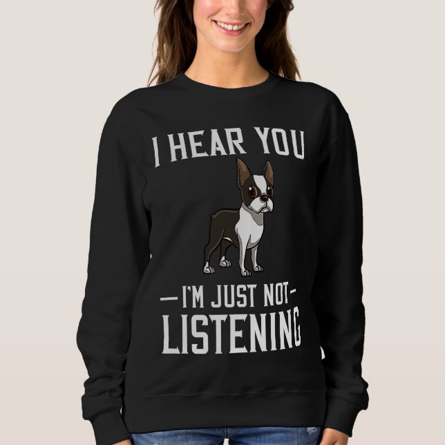Sweatshirt Boston Terrier Dog Puppies Owner Lover (Devant)
