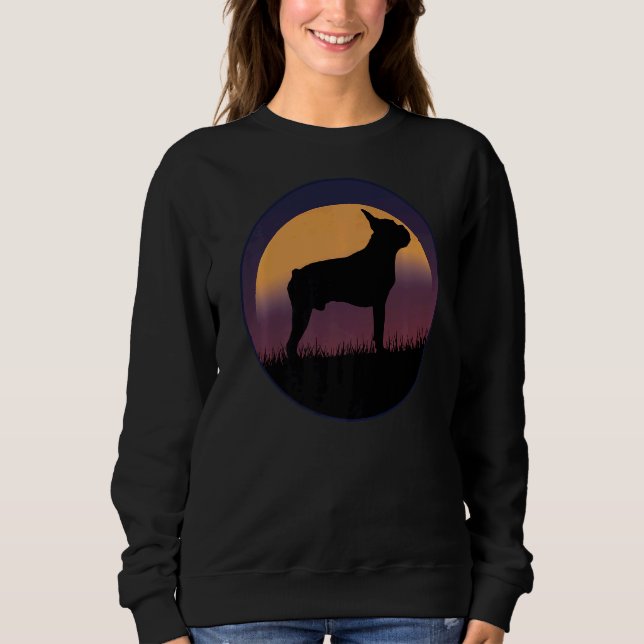 Sweatshirt Boston Terrier Dog Retro (Devant)