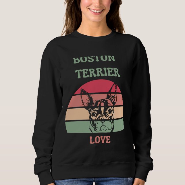 Sweatshirt Boston Terrier Love 160 (Devant)