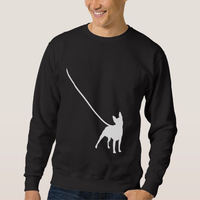 Sweatshirt Boston Terrier on a Leash Dog Bostie Mom Dad Pet C (Devant)