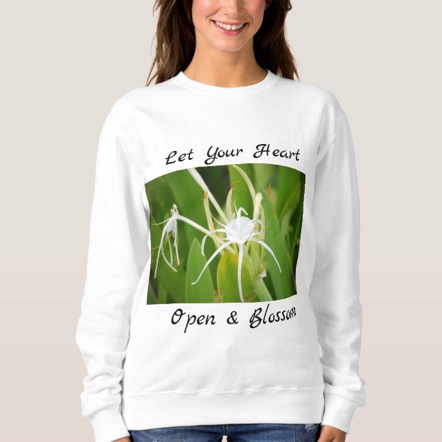 Sweatshirt botanique floral décoratif (Devant)
