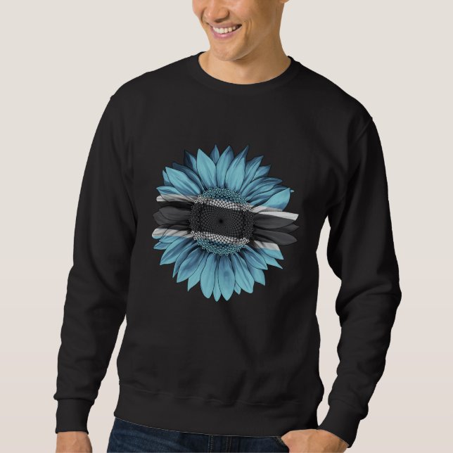 Sweatshirt Botswana Flag Sunflower Batswana Roots Proud Patri (Devant)
