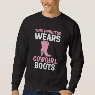 Sweatshirt Botte de fille Horse Country Girls Princess Ladies