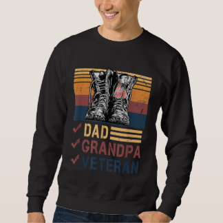 Sweatshirt Bottes de combat drapeau américain rétro Papa Gran
