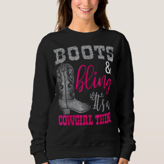 Sweatshirt Bottes de fille Bling Femmes mignonne Amour Pays V