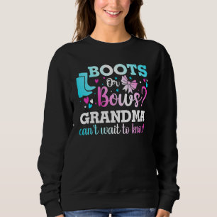 Sweatshirt Bottes Ou Bows Grand-Mère Sexe Révéler Baby shower