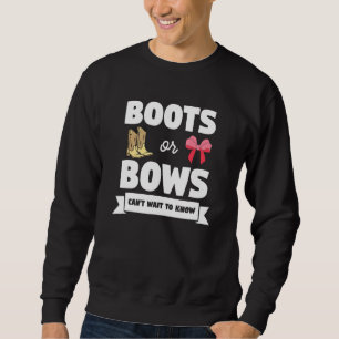 Sweatshirt Bottes Ou Bows Grossesse Faire-part Sexe Révélatio
