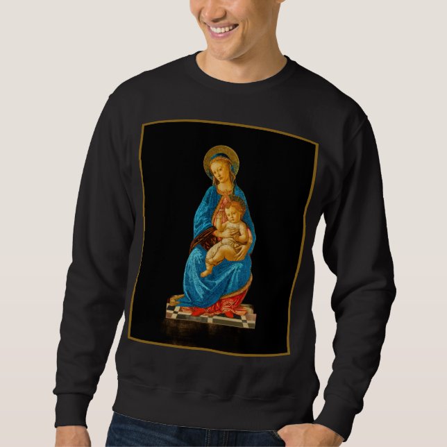 Sweatshirt Botticelli Madonna et l'enfant intronisé (Devant)