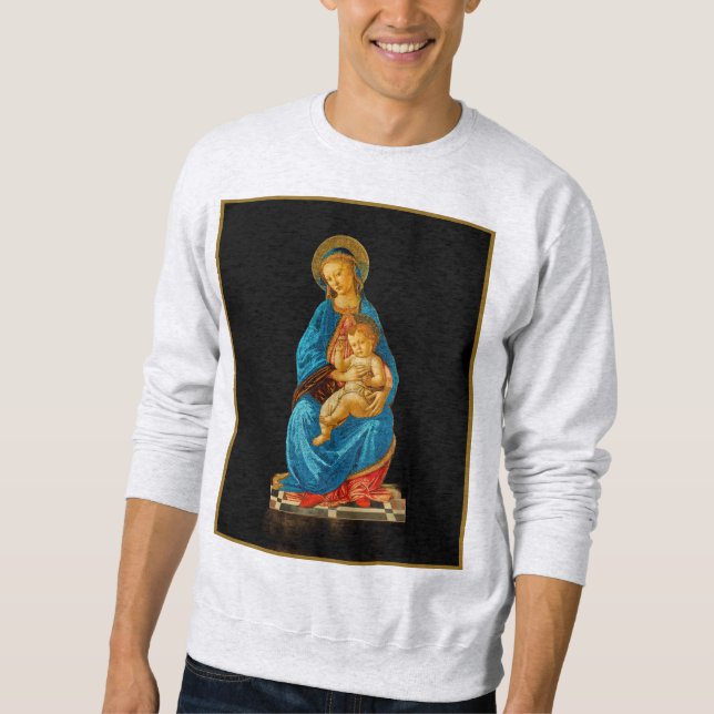 Sweatshirt Botticelli Madonna et l'enfant intronisé (Devant)