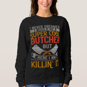 Sweatshirt Boucher Viande couteau couteau Boutique Boucherie