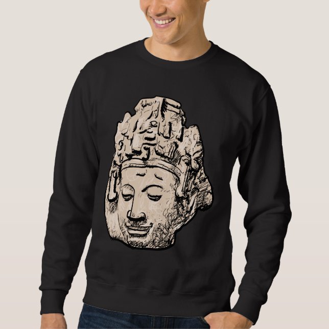 Sweatshirt Bouddha 3 Bouddha Statue Bouddha Peinture Bouddha  (Devant)