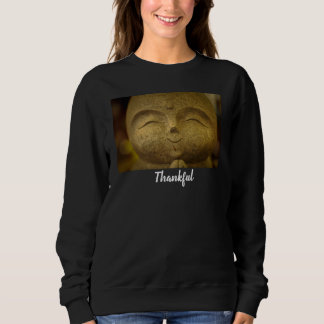 Sweatshirt Bouddha féminin souriant et reconnaissant