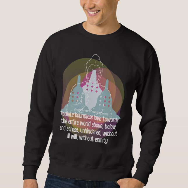 Sweatshirt Bouddha Gautama Mindfulness Paix Amour Kindness M (Devant)