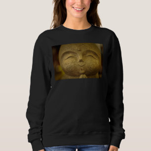 Sweatshirt Bouddha Minimaliste Souriant Heureux
