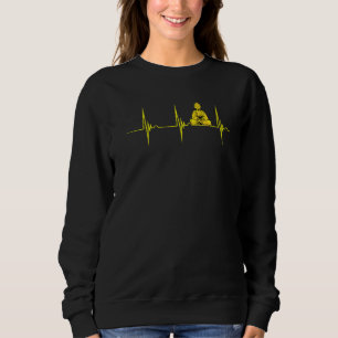 Sweatshirt Bouddha Statue Bouddhiste Heartbeat Ekg Pulse Zen 
