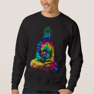 Sweatshirt Bouddha Tie Dye Yoga Vintage Spirituel Zen Bouddhi