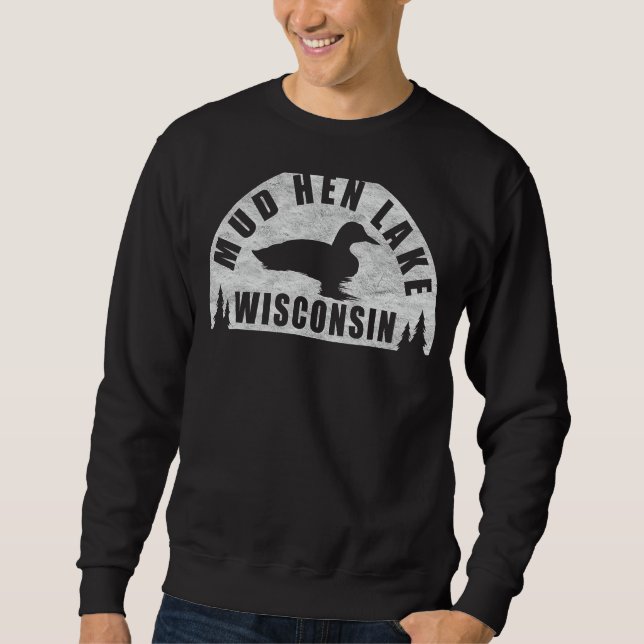 Sweatshirt Boue Hen Lake Loon du Wisconsin Nord (Devant)