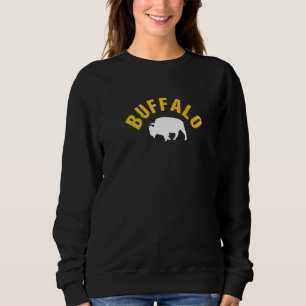 Sweatshirt Bouf jaune bleu Buffalo Throwback Retro Buf New Yo