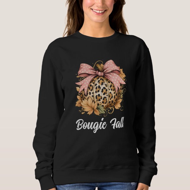 Sweatshirt Bougie Fall Leopard Citrouille Sunflower (Devant)