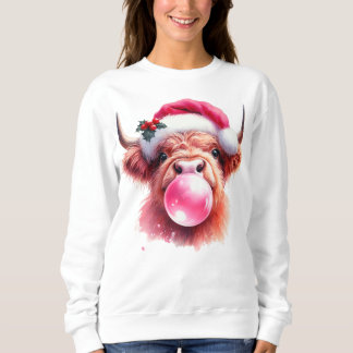 Sweatshirt Boujee vache de Noël