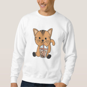 Sweatshirt Boule Thé Chat Avec Chocolat Animaux Sucrés Chats