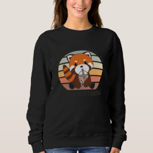 Sweatshirt Boule Thé Rouge Panda Chocolat Animaux mignons Bob