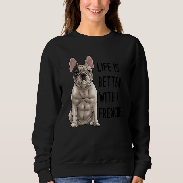 Sweatshirt Bouledogue Français Avec Un Frenchie 1 (Devant)