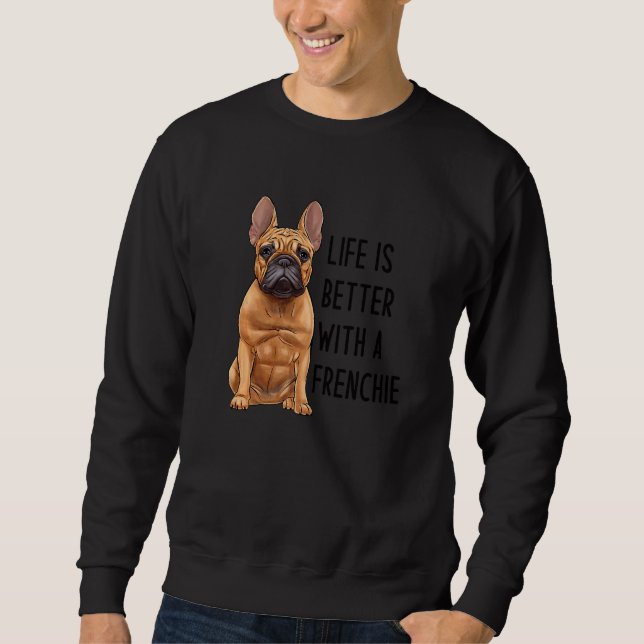 Sweatshirt Bouledogue Français  Avec Un Frenchie  3 (Devant)