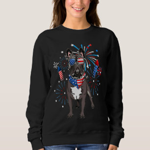 Sweatshirt Bouledogue Français Chien Américain Drapeau États-